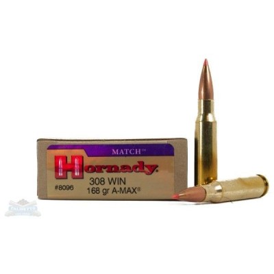 Cartucho 308 168gr A-Max Hornady