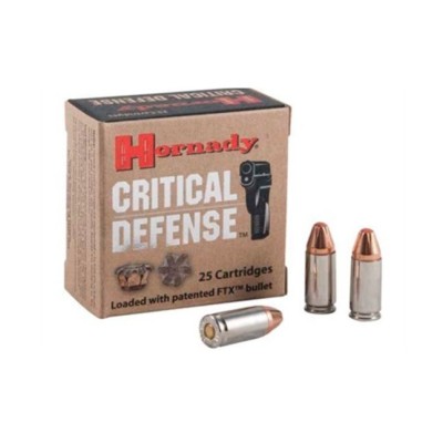 Cartucho 9 100gr FTX Critical Defense Hornady (25u)