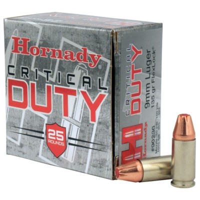 Cartucho 9 135gr FlexLock Critical Duty Hornady (25 ud)