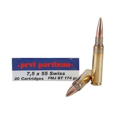 Cartucho 7,5x55 FMJ 174gr. PRVI