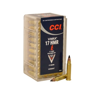 Cartucho 17 HMR 17gr V-Max CCI