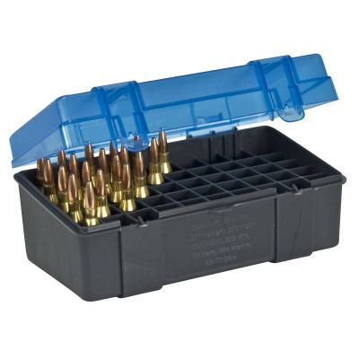 308 W MTM 100 Round Flip-Top Rifle Ammo Box 22-25 243 Clear Blue 