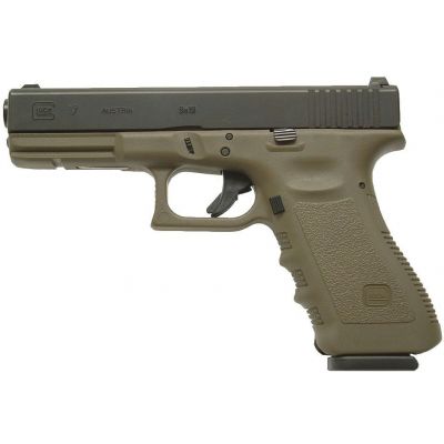 Glock 17 pistol 9mm green