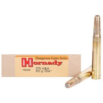 Cartridge 375 H&H 300gr DGX Hornady