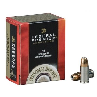 Cartridge 9 124gr Hydra Shock Federal