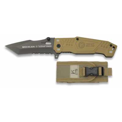 Knife K25 grip coyote titanium coated