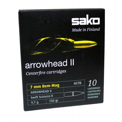 Cartucho 7mm Rem Mag 150gr ArrowHead II Sako