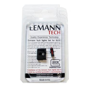 Rear Sight front sight and front sight fiber 1,5mm red Glock Eemann Tech