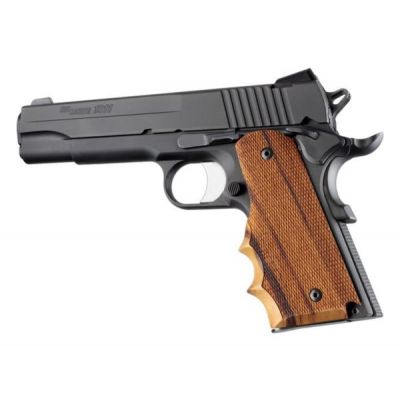 Grip 1911 marked fingers chopped wood HOGUE