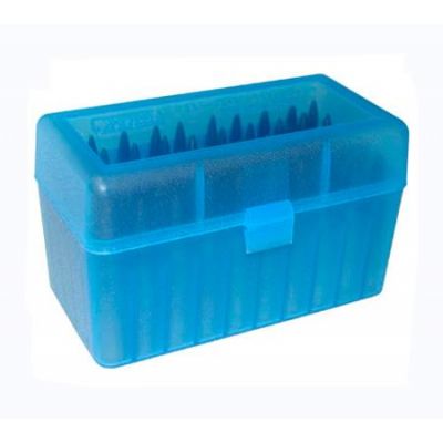 Blue MTM box Cal. 25-06 to 7 Rem Mag (50 cart.)