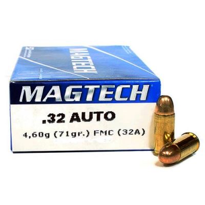 Cartridge 32 ACP 71gr FMJ (7,65) Mag tech