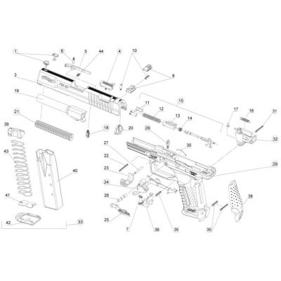Rear Sight Walther P-99 plastic (# 8)